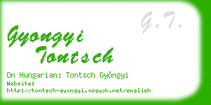 gyongyi tontsch business card
