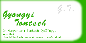 gyongyi tontsch business card